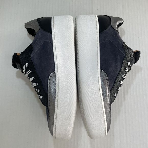 RUSSELL & BROMLEY PARK LACE Lace Up Platform Sneakers Shearling Trim EU 42 US 11 - Picture 3 of 14